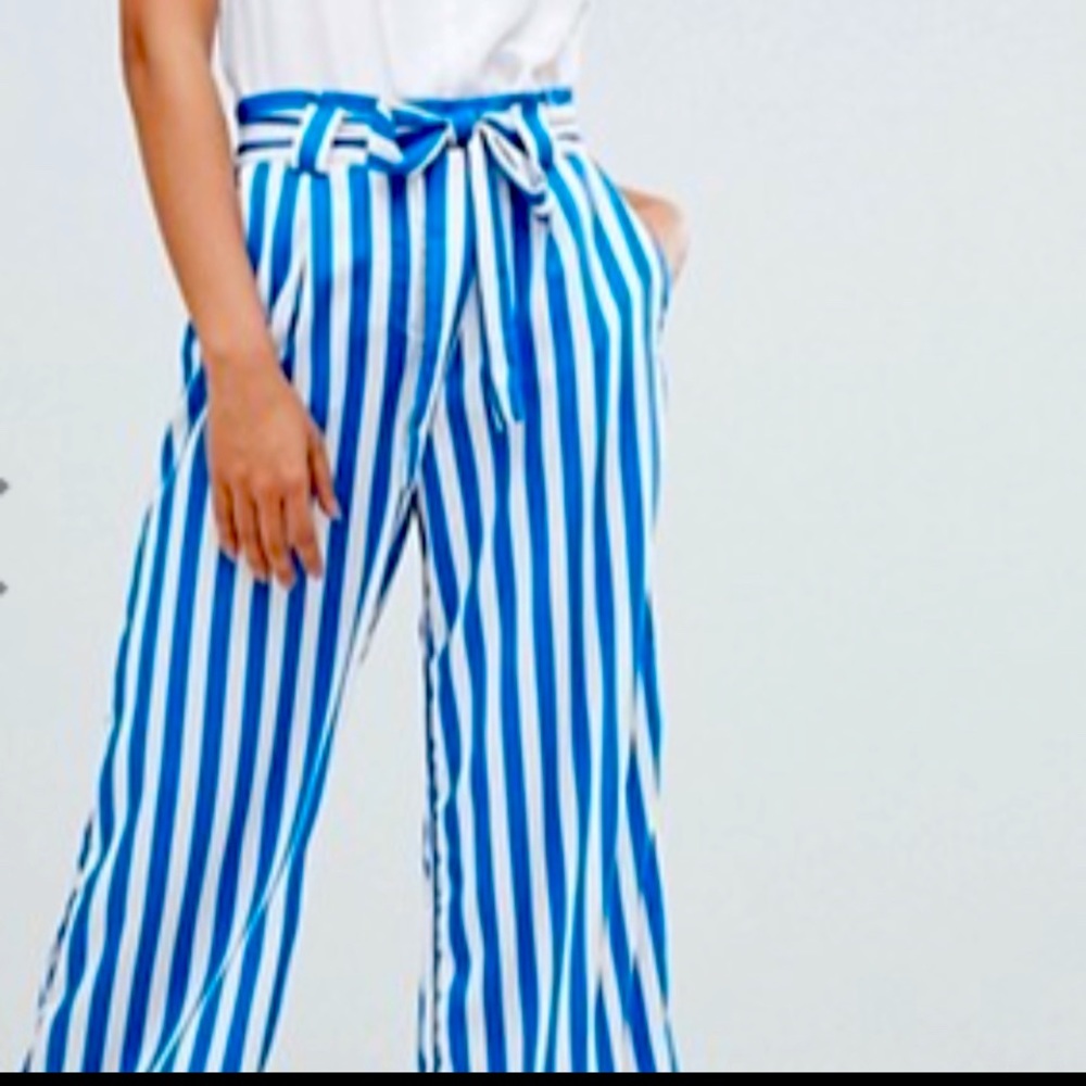 YAS high waisted striped pants